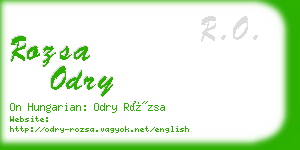 rozsa odry business card